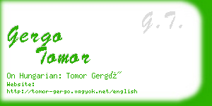 gergo tomor business card